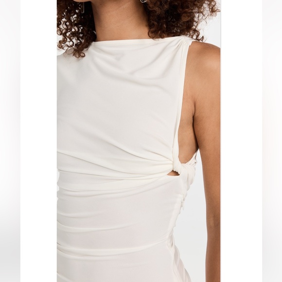 Christopher Esber White Ruched Sheath Maxi Dress - Picture 4 of 12